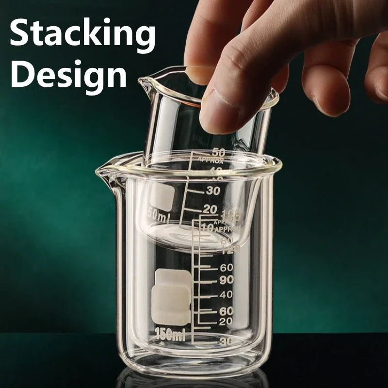 High Borosilicate Glass Measuring Cup Heat Resistant Clear Scale Beaker for Cooking Baking Kitchen