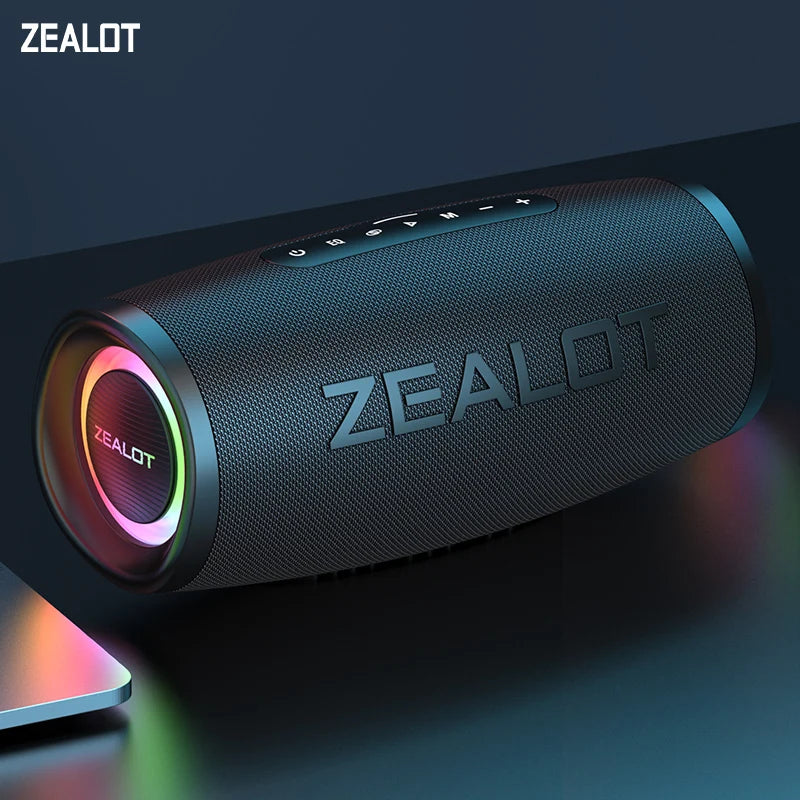 ZEALOT S56 40W Bluetooth Speaker with Deep Bass, IPX6 Waterproof Design for Camping & Outdoor Use