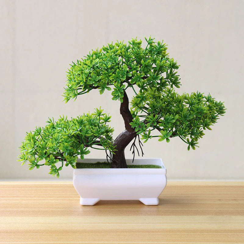 Artificial Bonsai Tree in Decorative Pot – Lifelike Faux Plant for Home, Office, Garden & Outdoor Decor