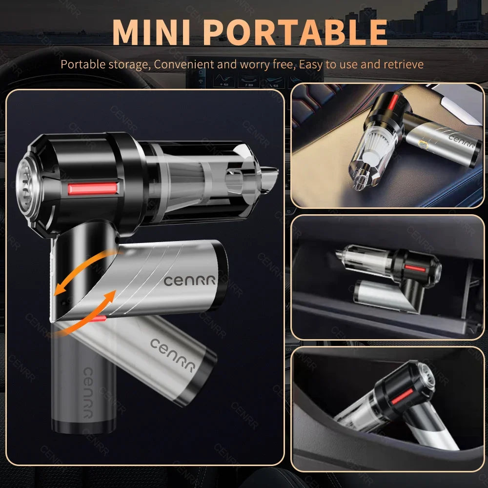 High Pressure Cordless Car Vacuum Cleaner – Portable Handheld Mini Vacuum Cleaner, Strong Suction