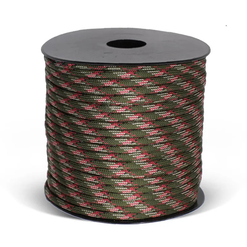 Military 550 Paracord 9 Strand 4mm Tactical Survival Rope 50m or 100m Polypropylene Camping Cord
