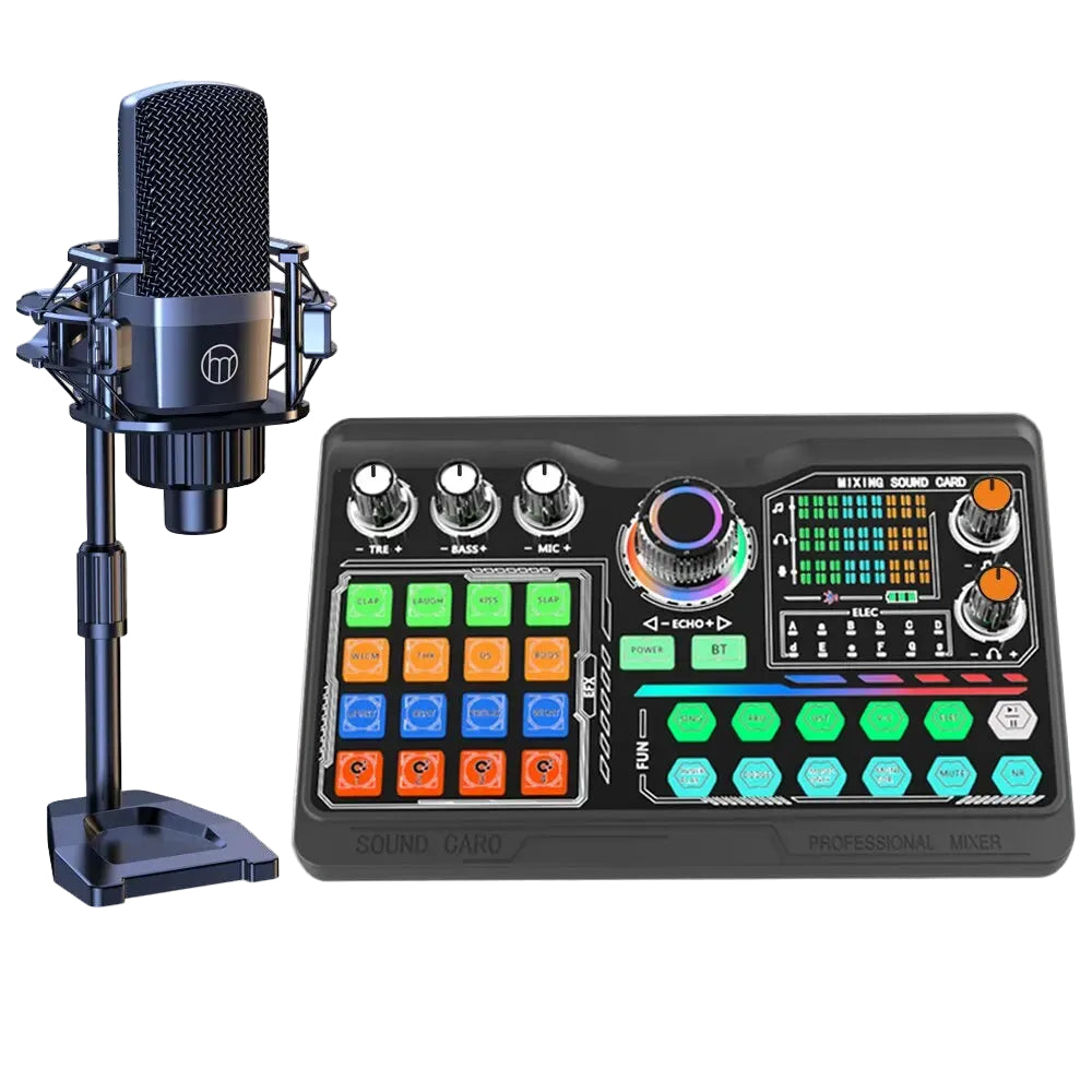ZealSound P300 Podcast Microphone & Sound Card Kit for Streaming, Recording, Gaming and Vlogging Gear