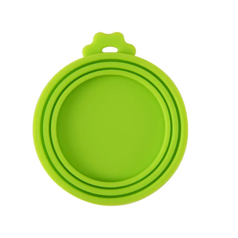 Silicone Pet Food Can Lid Reusable Seal Cover for Dog and Cat Food Tins in 3 Sizes with Spoon