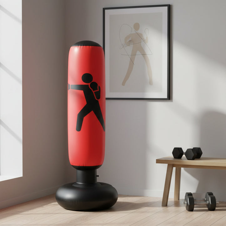 160 cm Inflatable Punching Bag Freestanding Boxing Bop Bag for Kids and Adults Home Training