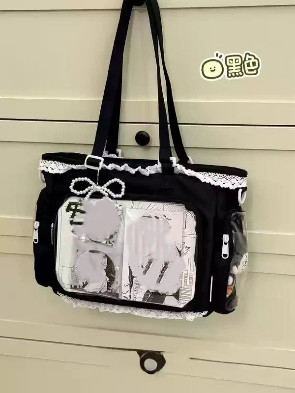 Ballet Girl Ita Bag Japanese Anime Crossbody Shoulder Handbag Canvas Messenger Bag for Women Gift