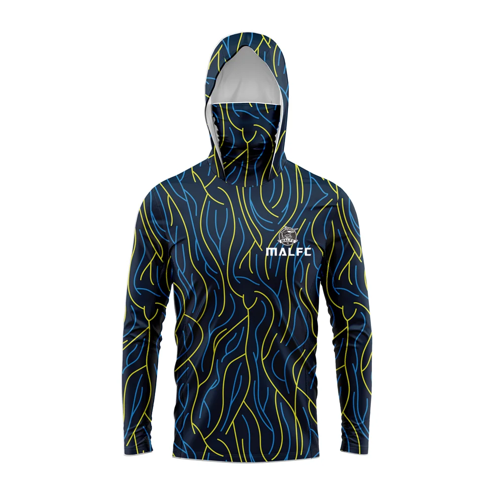 Men’s Hooded Long Sleeve Fishing Shirt UPF50 UV Protection Quick Dry Moisture Wicking Outdoor Top