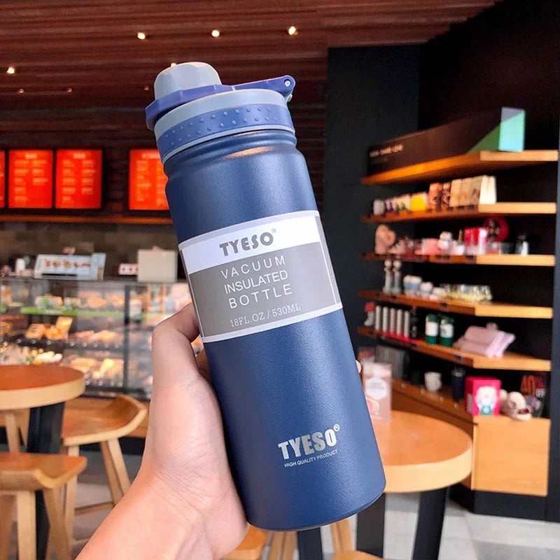 TYESO Stainless Steel Vacuum Thermos Bottle 530ml 750ml Insulated Travel Flask for Coffee
