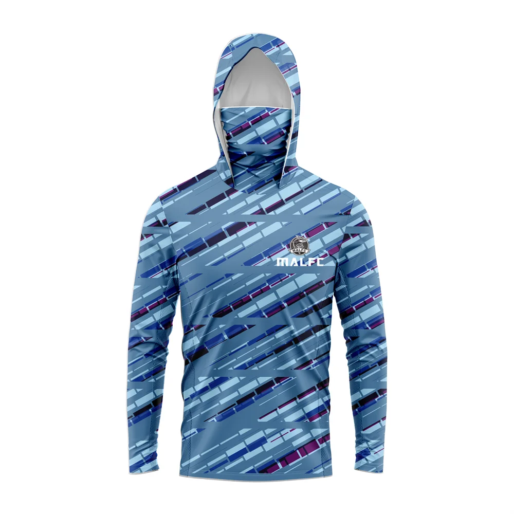 Men’s Hooded Long Sleeve Fishing Shirt UPF50 UV Protection Quick Dry Moisture Wicking Outdoor Top