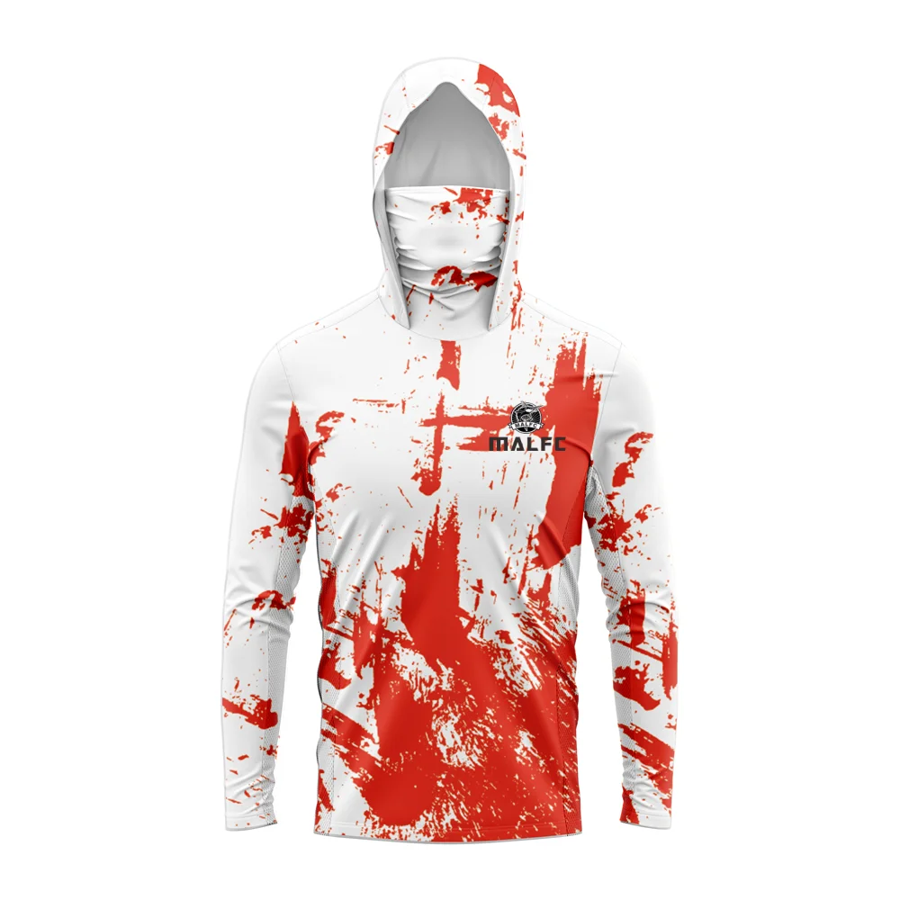 Men’s Hooded Long Sleeve Fishing Shirt UPF50 UV Protection Quick Dry Moisture Wicking Outdoor Top