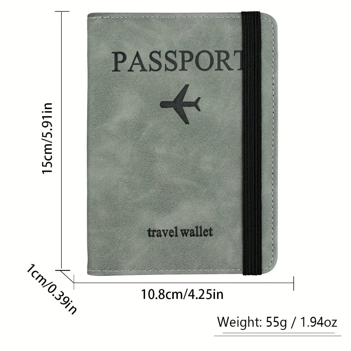 Retro PU Passport Holder RFID Blocking Travel Wallet with Card Slots Multi-Function Travel Organiser