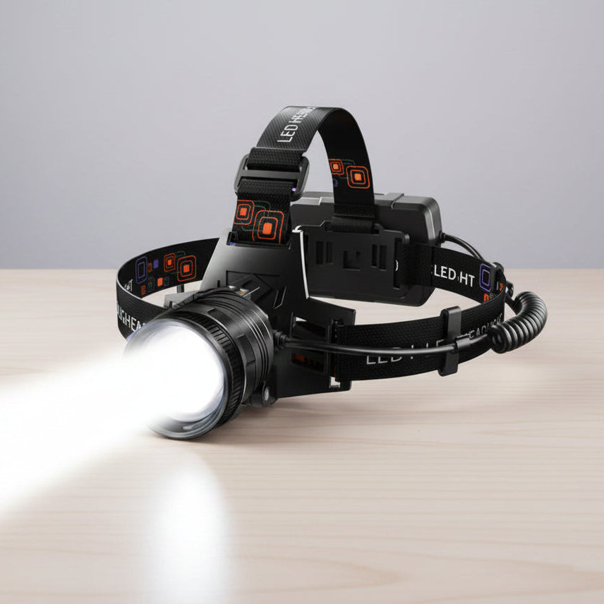 Rechargeable LED Headlamp High Lumen Zoom USB Camping Hiking Fishing Hunting Light