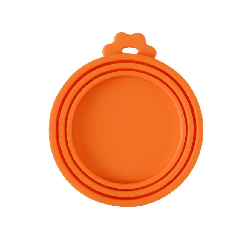 Silicone Pet Food Can Lid Reusable Seal Cover for Dog and Cat Food Tins in 3 Sizes with Spoon