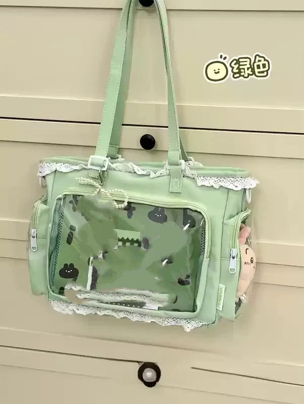 Ballet Girl Ita Bag Japanese Anime Crossbody Shoulder Handbag Canvas Messenger Bag for Women Gift