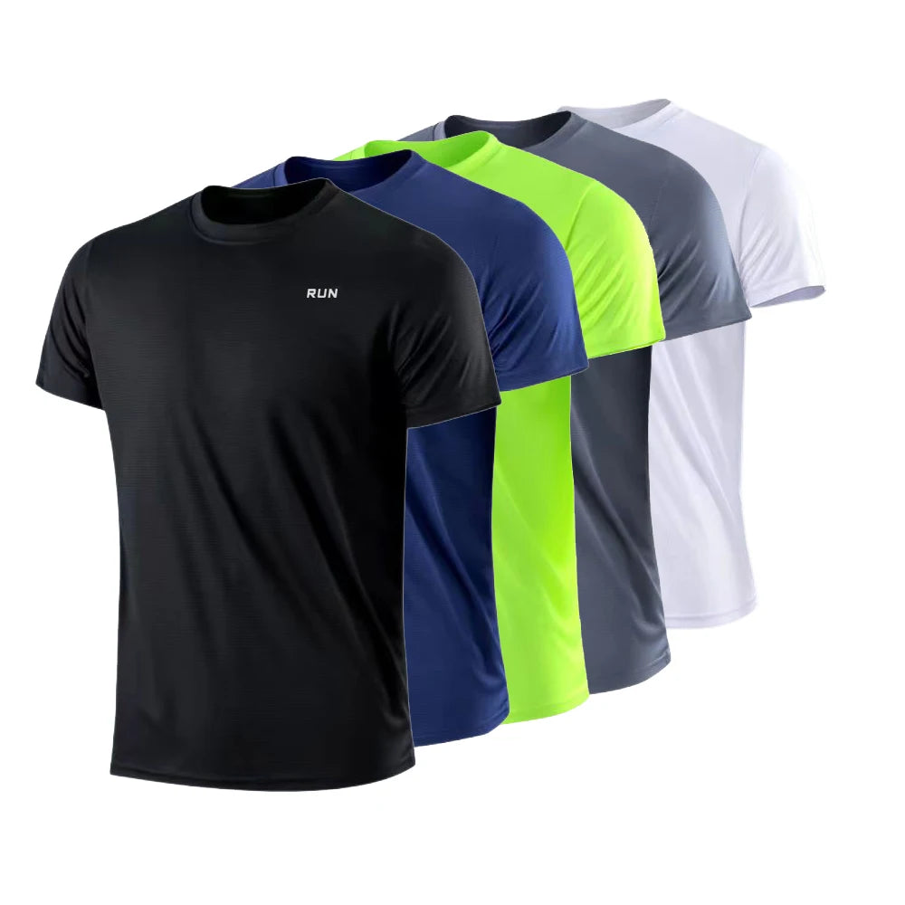 Men’s Quick Dry Gym T-Shirt Lightweight Moisture Wicking Sports Training Running Exercise Top