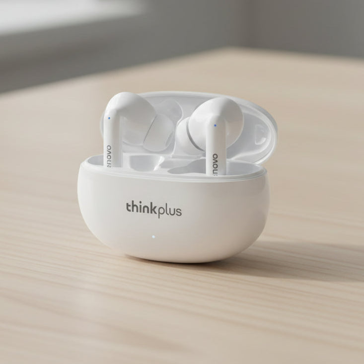 LENOVO Bluetooth 5.3 Wireless Earbuds with Noise Reduction HiFi Bass Touch Control and Microphone