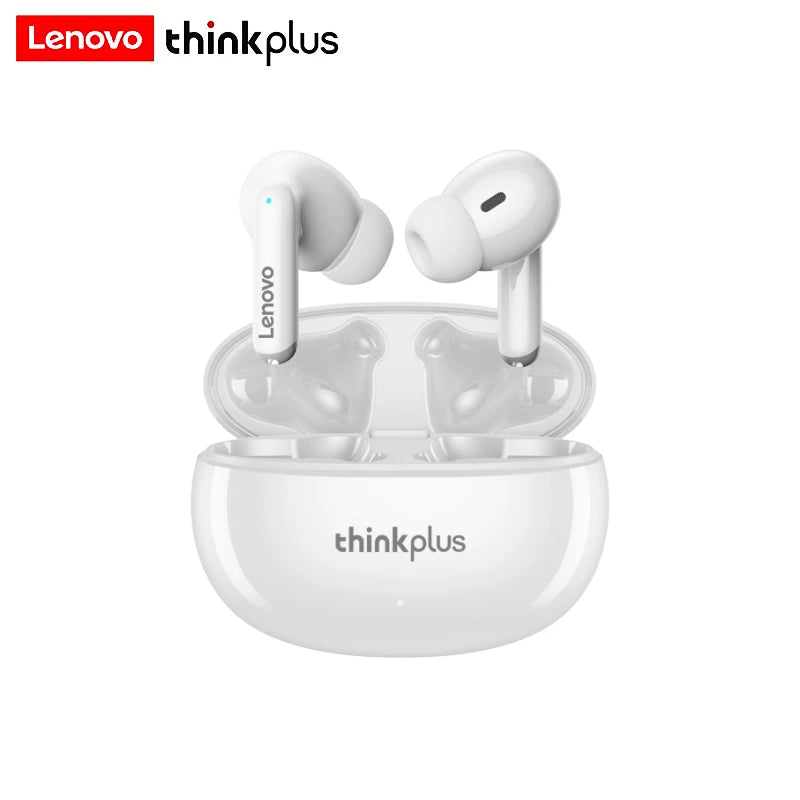 LENOVO Bluetooth 5.3 Wireless Earbuds with Noise Reduction HiFi Bass Touch Control and Microphone