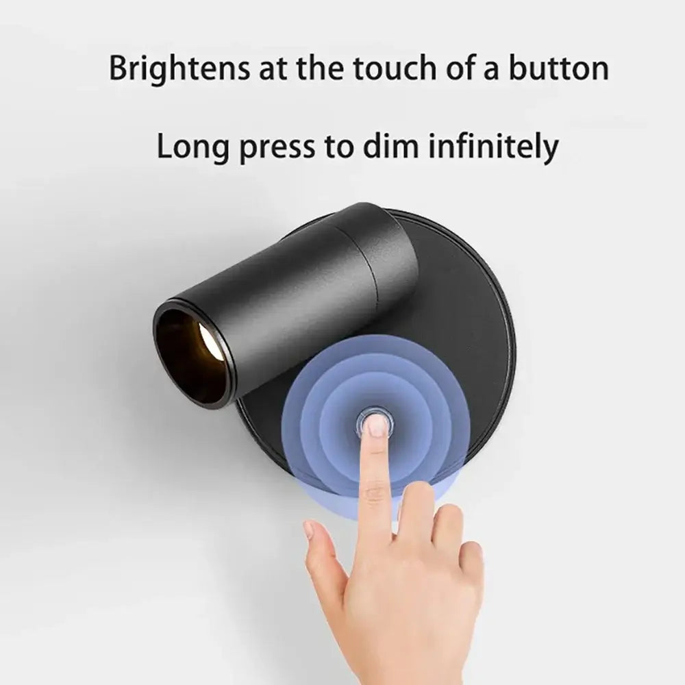 LED Magnetic Rechargeable Wall Lamp – Wireless No-Drill Portable Bedside & Reading Light