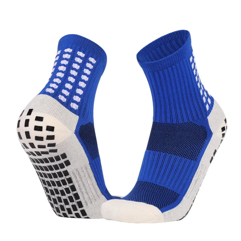 Non Slip Grip Sports Socks with Glue Dispenser Mid Calf Performance Socks for Training Fitness