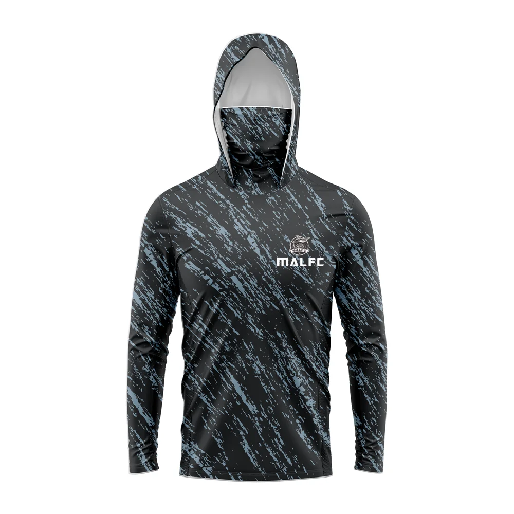 Men’s Hooded Long Sleeve Fishing Shirt UPF50 UV Protection Quick Dry Moisture Wicking Outdoor Top