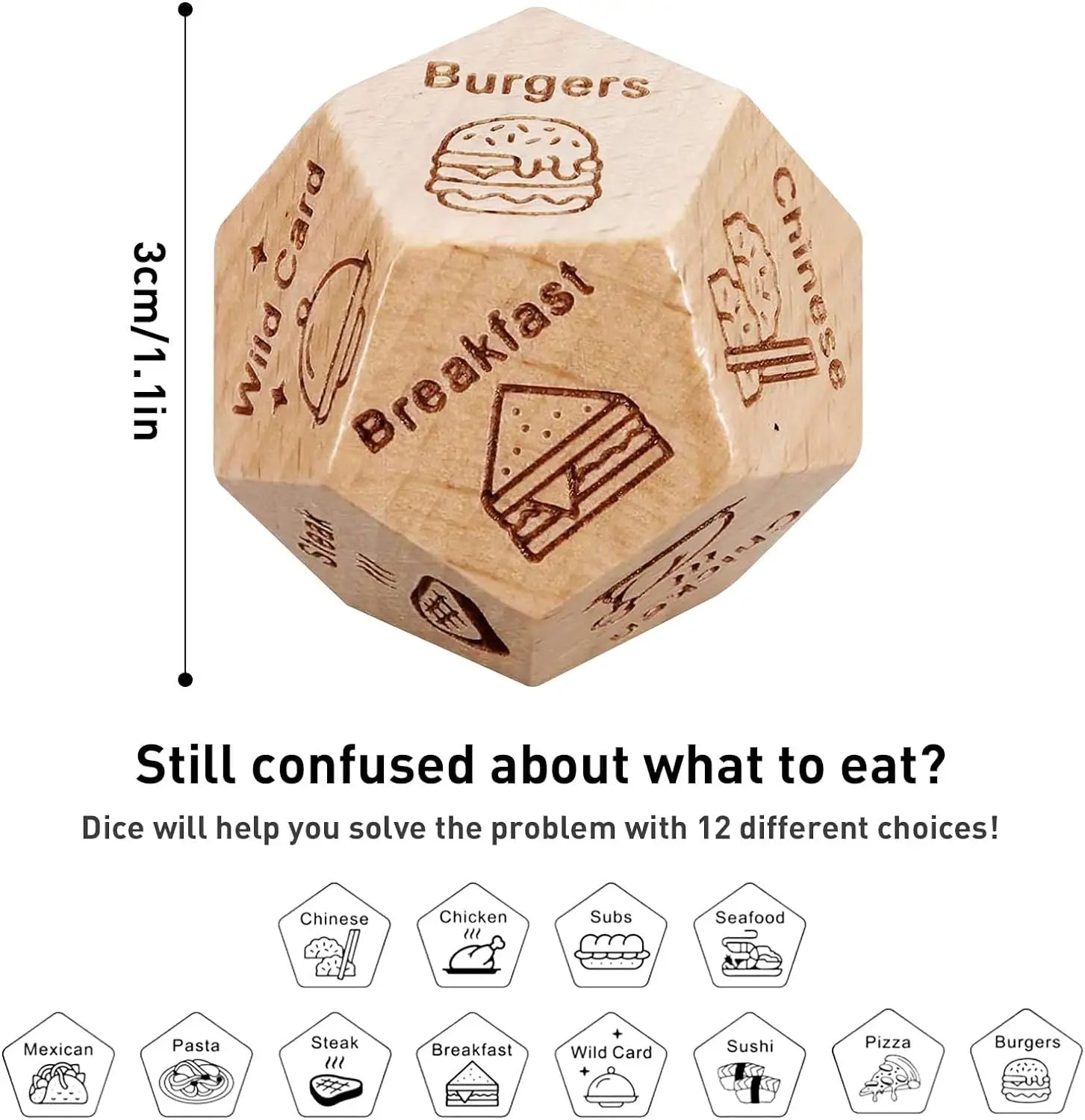 Decision Dice – Fun Food, Movie & Activity Game Set | Unique Gift for Couples, Birthdays & Holidays