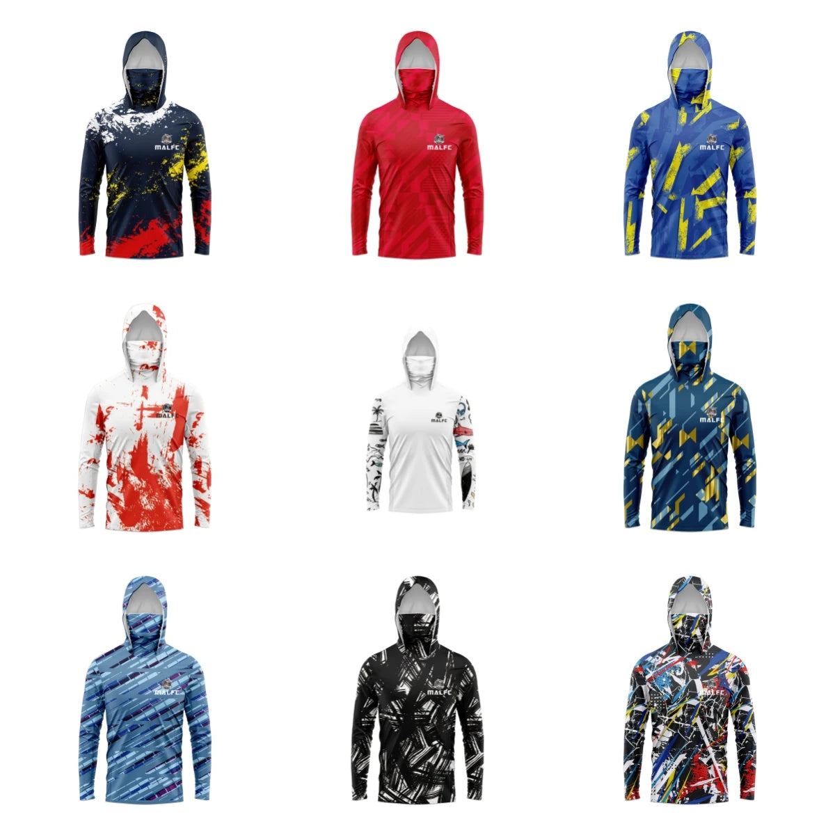 Men’s Hooded Long Sleeve Fishing Shirt UPF50 UV Protection Quick Dry Moisture Wicking Outdoor Top