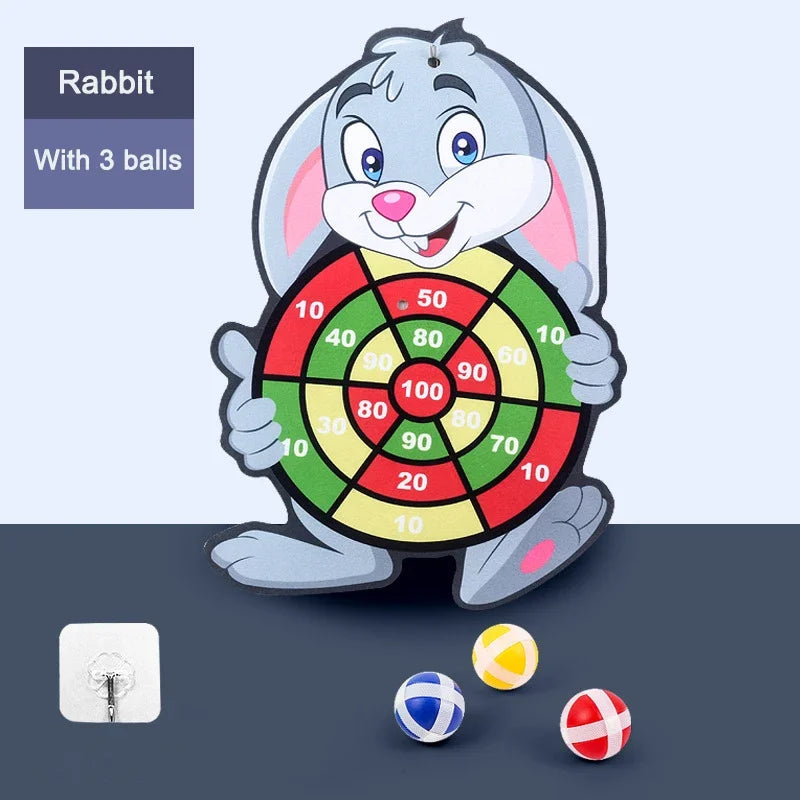 Montessori Sticky Ball Dart Board Game for Kids Indoor Sports Toy Gift Age 3-7 Family Fun