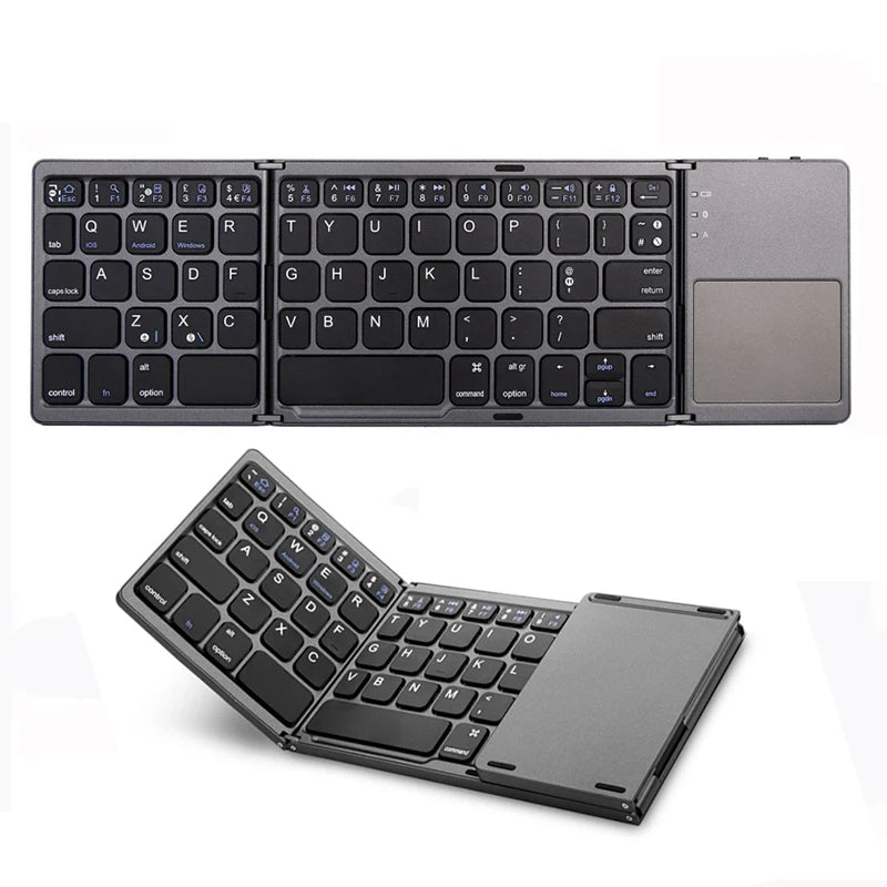 Mini Wireless Folding Keyboard with Touchpad Bluetooth for Windows, Android, iOS, iPad & Phone