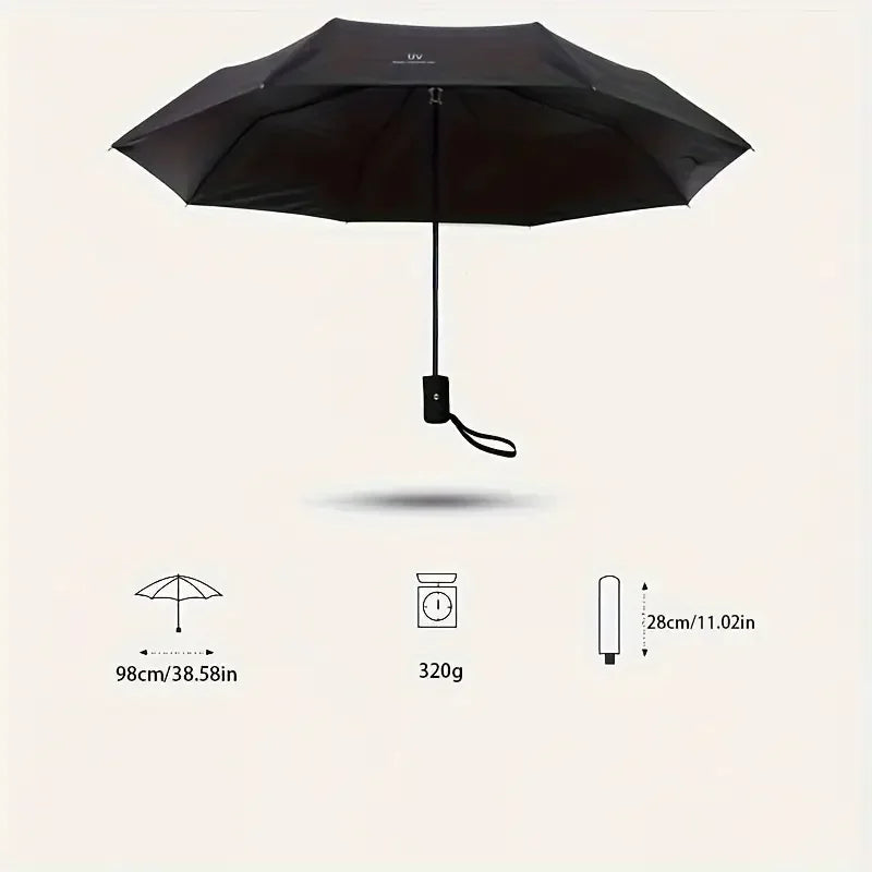 Fully Automatic Women’s Travel Umbrella for Sun and Rain Protection, Outdoor Camping, Portable Gear