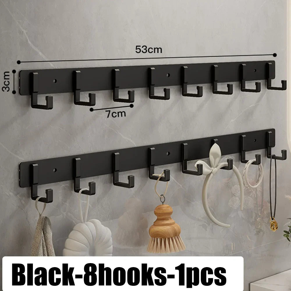 Strong Adhesive Wall-Mounted Towel and Clothes Hook - Punch-Free Bathroom and Kitchen Hanger