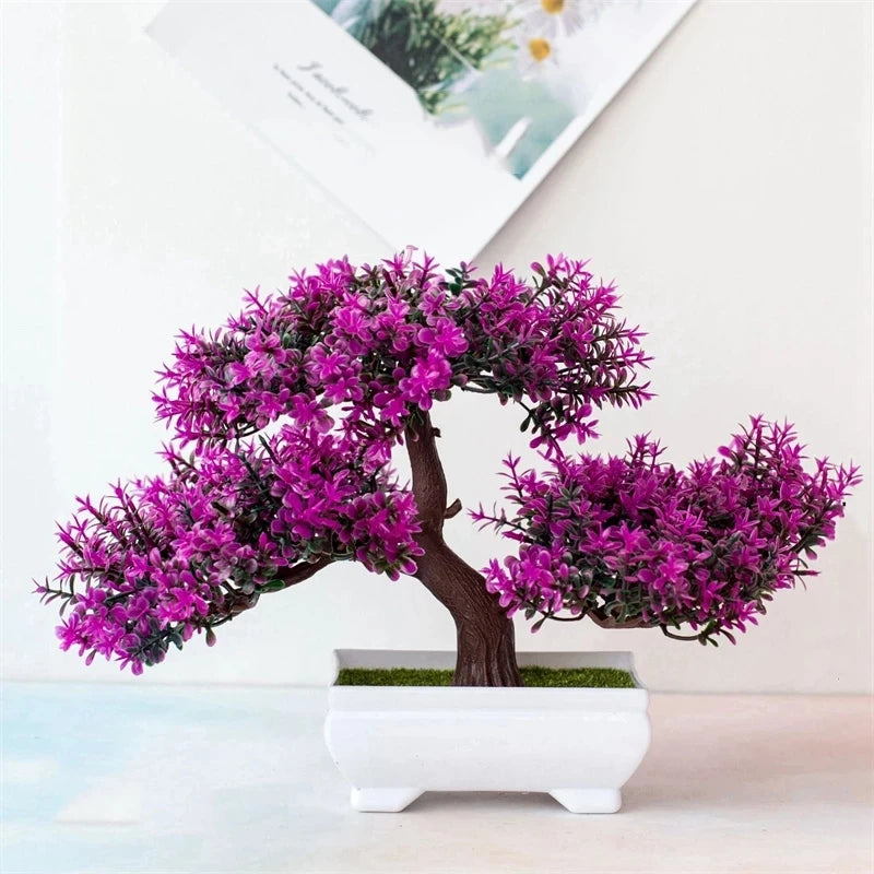 Artificial Bonsai Plant – Small Potted Faux Tree for Home, Table, Garden, Office & Hotel Décor