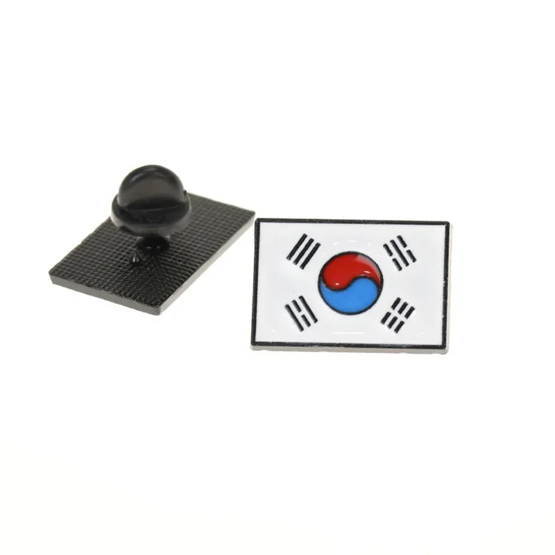 National Flags Enamel Pins Brooch Set – France, Spain, USA, UK, Italy, Canada, Dubai & More Gifts