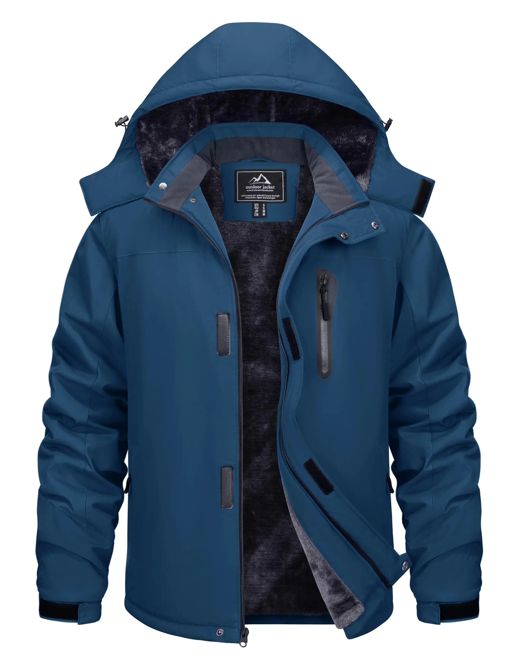 Mens Winter Ski Jacket Waterproof Fleece Lined Windproof Snowboard Hiking Coat Thermal Parka