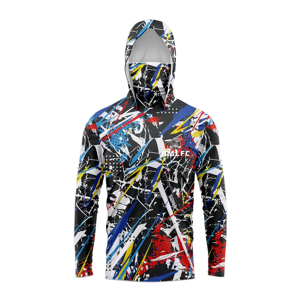 Men’s Hooded Long Sleeve Fishing Shirt UPF50 UV Protection Quick Dry Moisture Wicking Outdoor Top