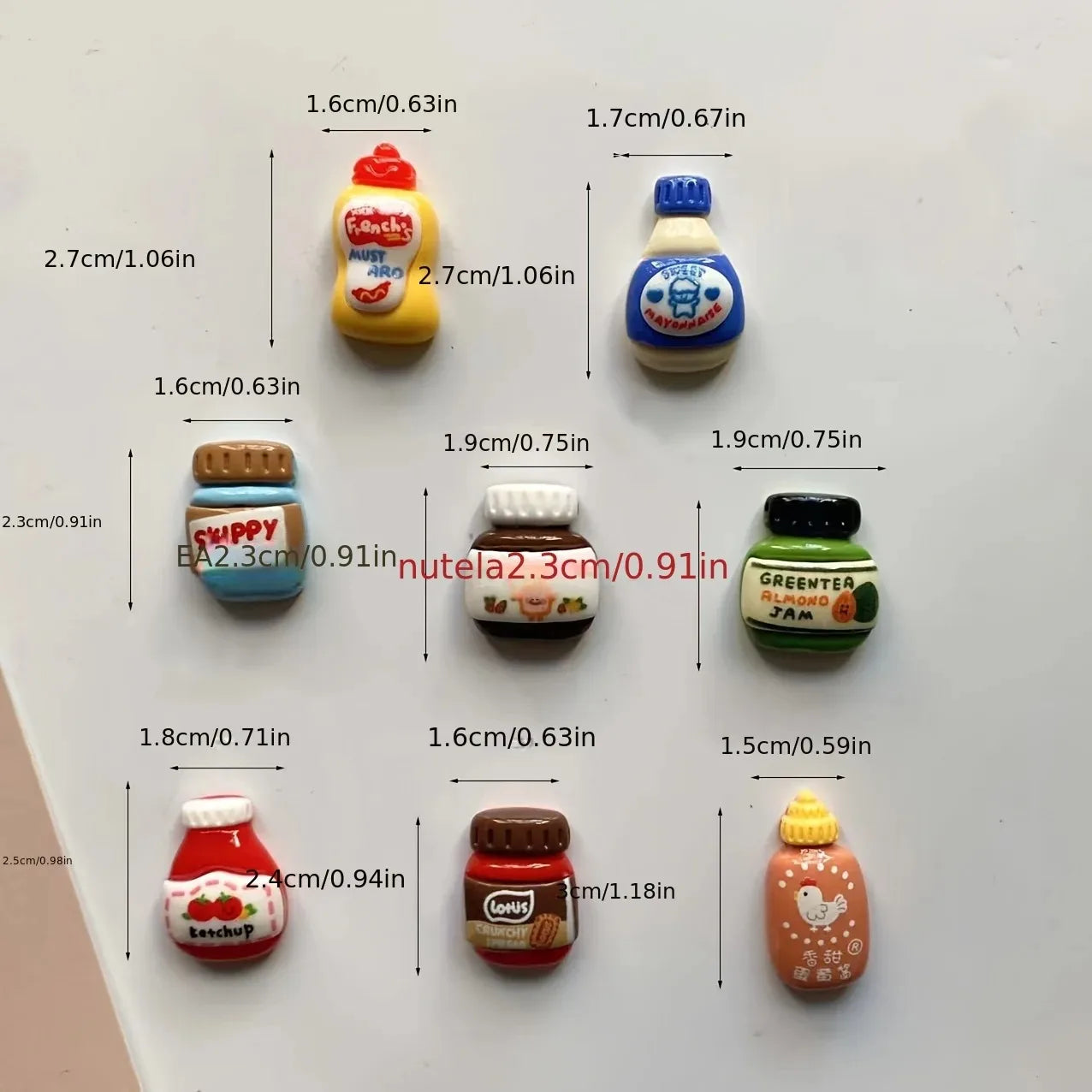 Kawaii Cartoon 8 Pcs Food Refrigerator Magnets, Cute Decorative Fridge Magnets for Home & Office