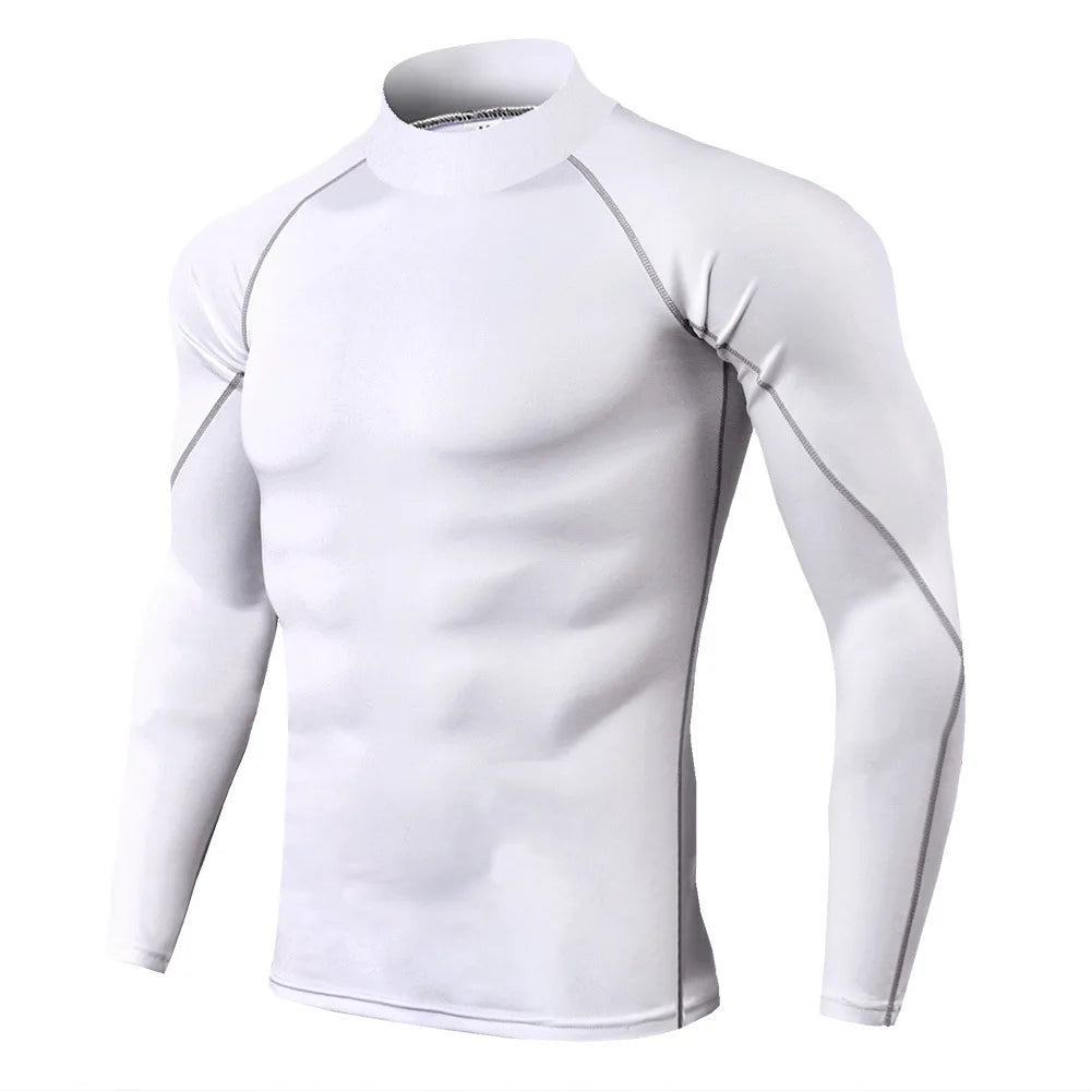 Long Sleeve Men’s Compression T-Shirt – Quick Dry Gym Top for Fitness, Running & Bodybuilding