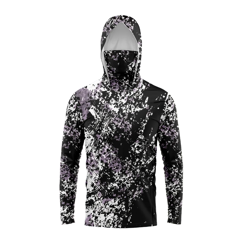 Men’s Hooded Long Sleeve Fishing Shirt UPF 50+ UV Protection Quick Dry Outdoor Apparel