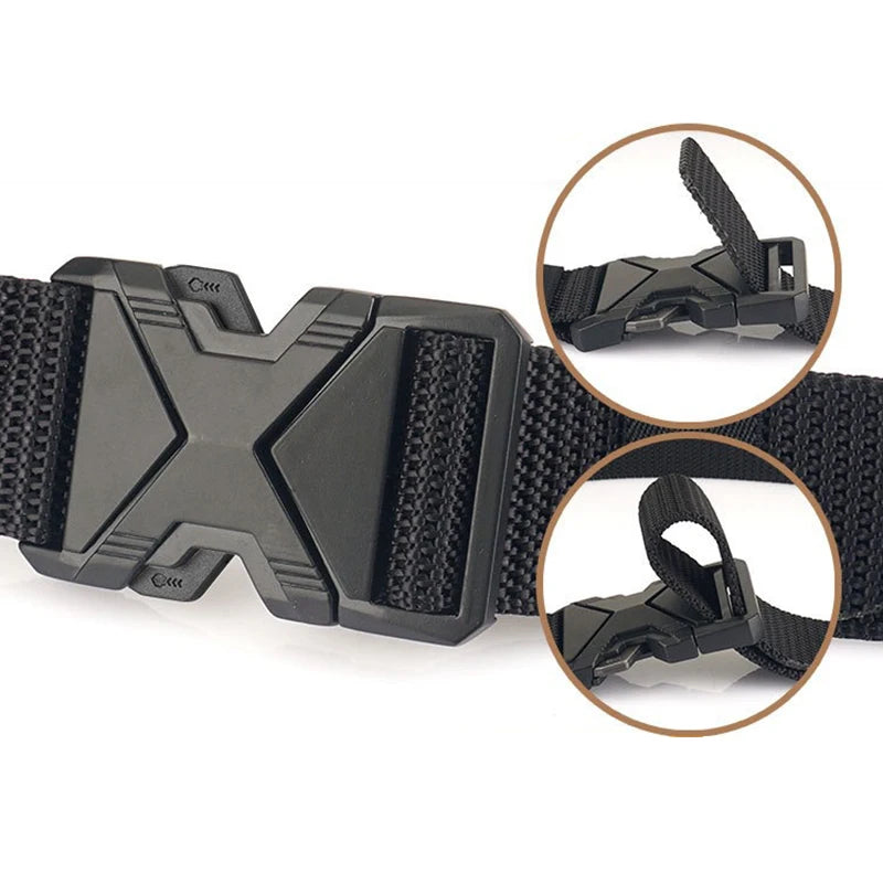 Men’s 125cm Nylon Braided Belt Lightweight Breathable Adjustable Casual Business Wear