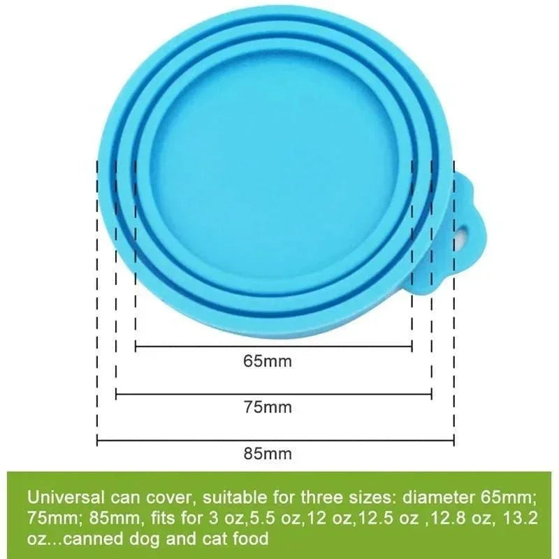 Reusable Silicone Pet Food Can Lid with Spoon | Dog & Cat Fresh Food Storage Tin Cover Seal