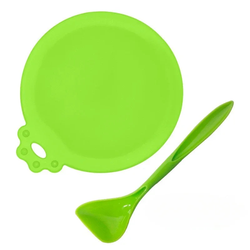 Reusable Silicone Pet Food Can Lid with Spoon | Dog & Cat Fresh Food Storage Tin Cover Seal