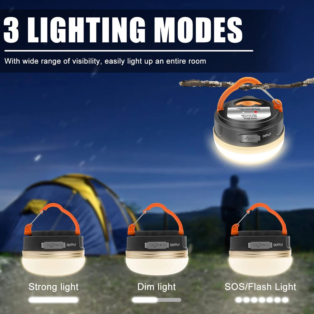 10W High Power LED Camping Lantern 1200mAh USB Rechargeable Waterproof Outdoor Tent Light NZ