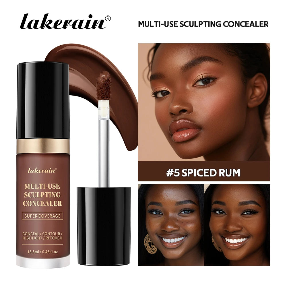 Waterproof Liquid Concealer Matte High Coverage Oil Control Acne Dark Circles Contouring | LAKERAIN