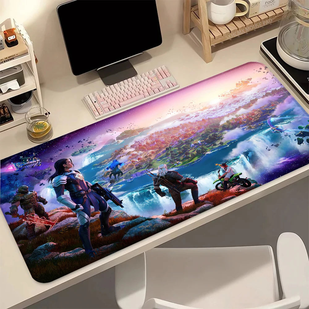 Fortnite themed Gaming Mouse Pad XL Non Slip Rubber Desk Mat Keyboard Mouse Pad for PC Office