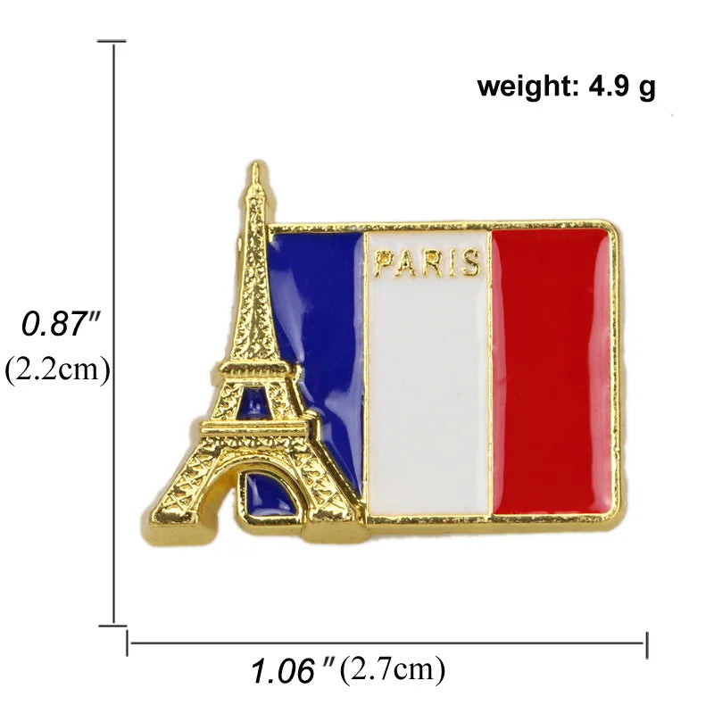 National Flags Enamel Pins Brooch Set – France, Spain, USA, UK, Italy, Canada, Dubai & More Gifts