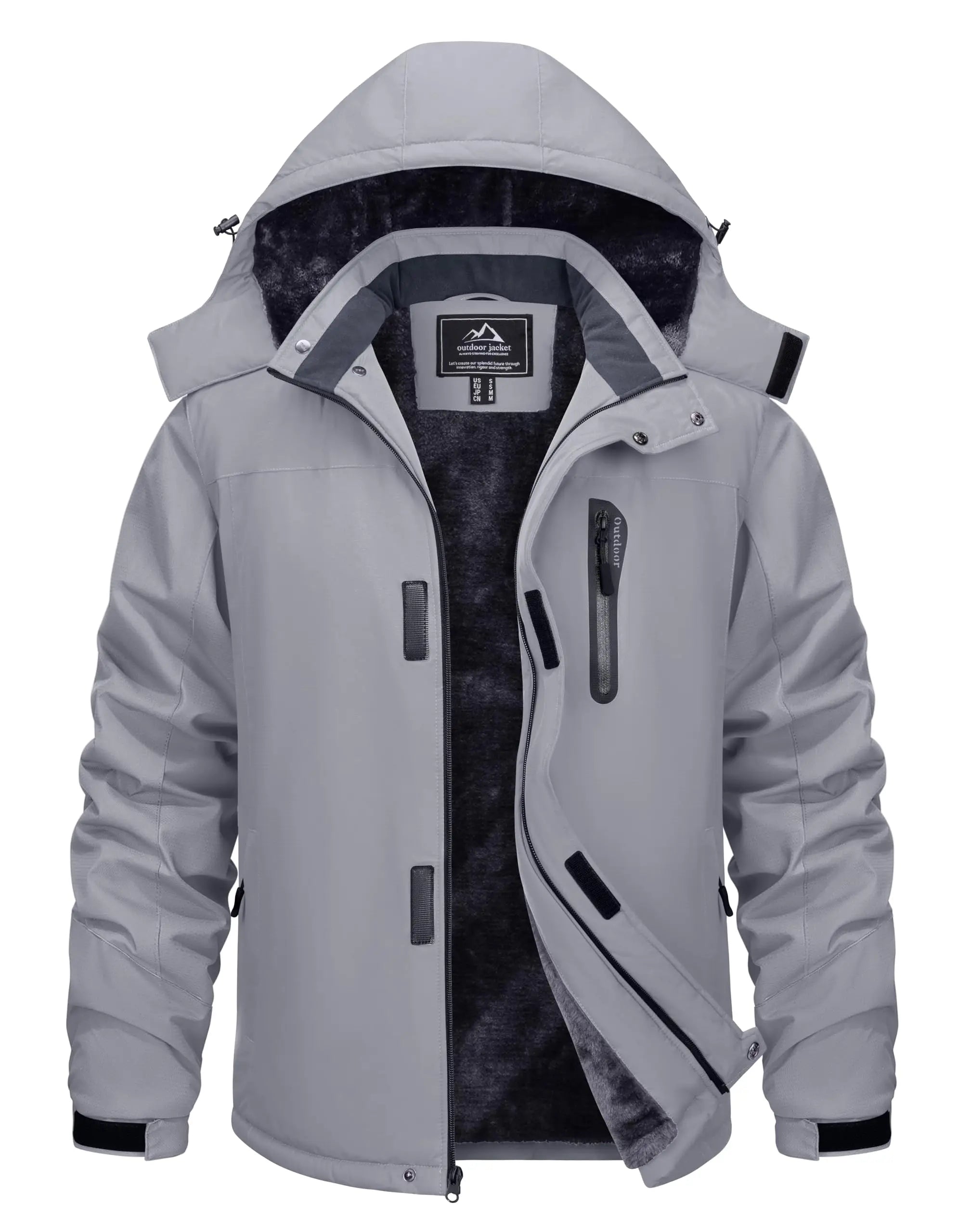 Mens Winter Ski Jacket Waterproof Fleece Lined Windproof Snowboard Hiking Coat Thermal Parka