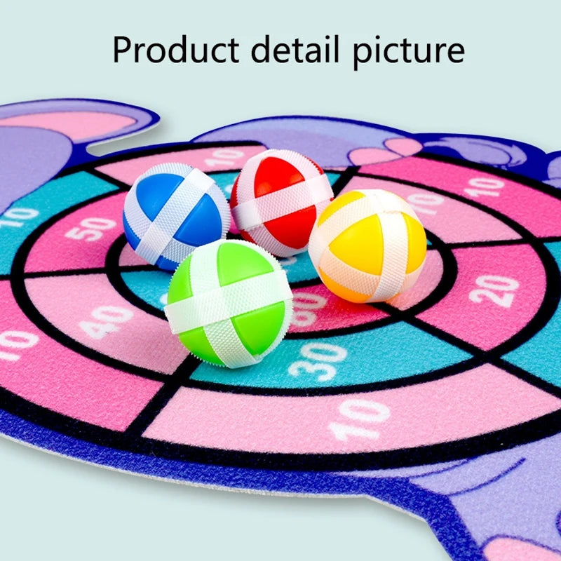 Montessori Sticky Ball Dart Board Game for Kids Indoor Sports Toy Gift Age 3-7 Family Fun
