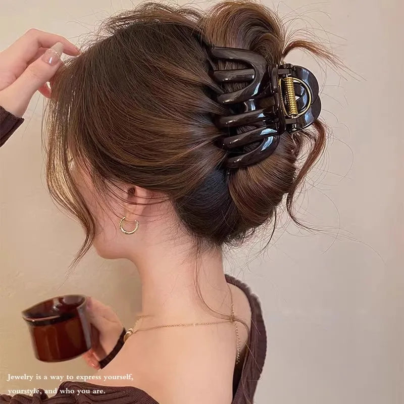 Pumpkin Hair Claw Clip for Women Long Hair Strong Hold Sweet Fashion Hair Accessory