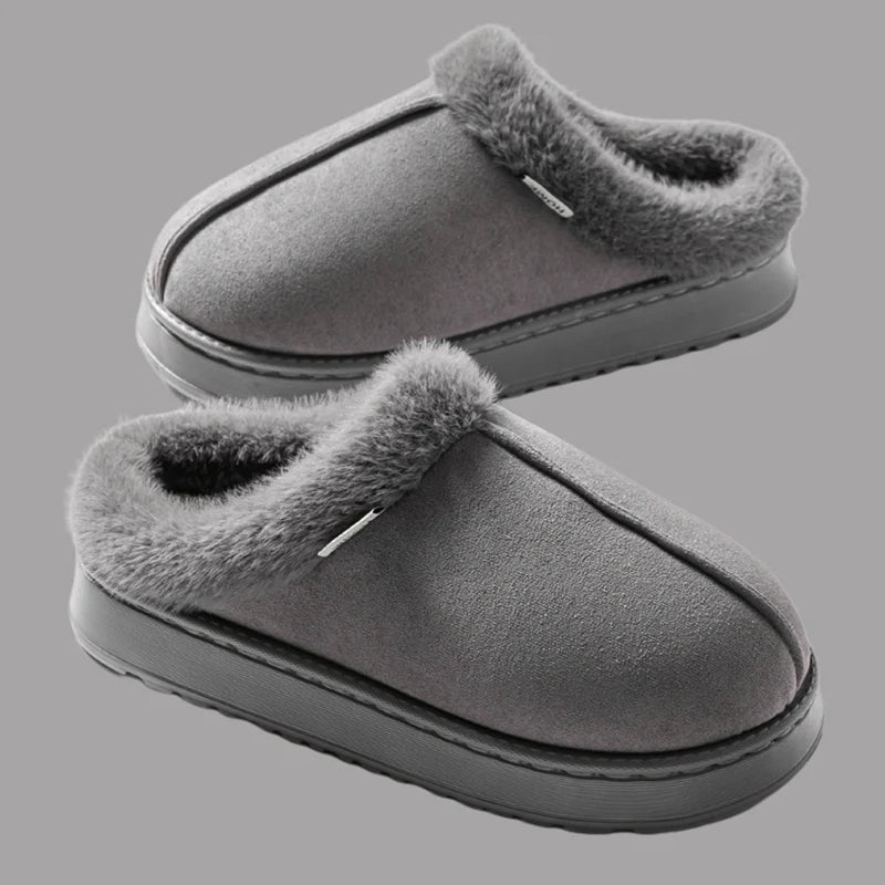 Women's Winter Autumn Non-Slip Indoor Slippers Plush Fleece Lined Warm Cotton House Shoes Comfort