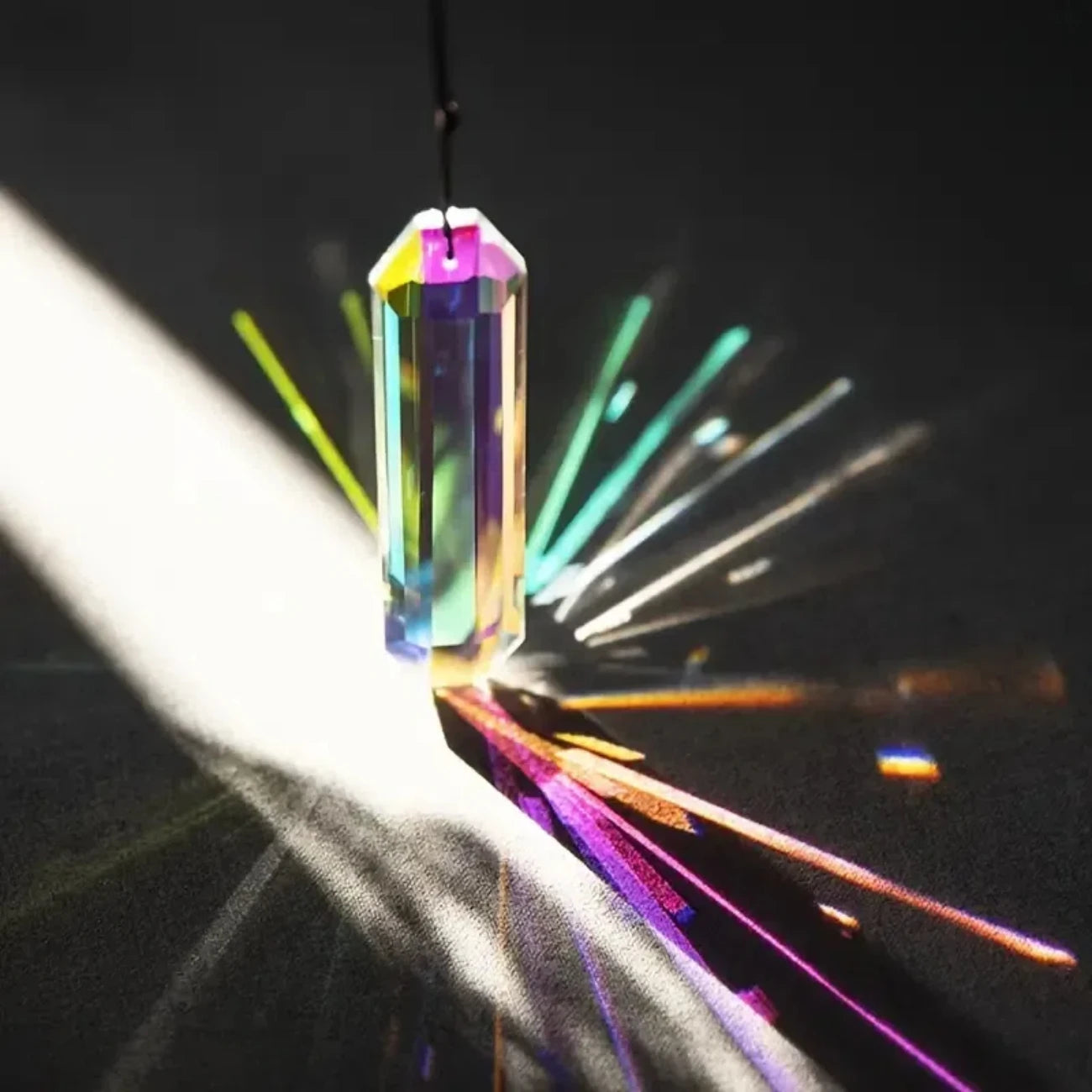 2 pcs Crystal Sun Catcher Window Prism Pendants – Rainbow Hanging Ornament for Home & Garden