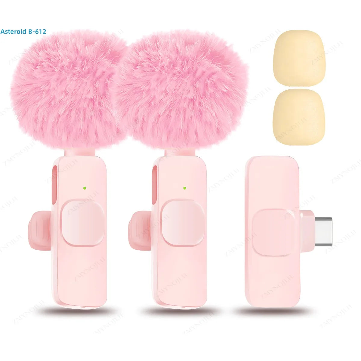 Wireless Lavalier Microphone for iPhone Android PC Camera Live Streaming Recording Audio