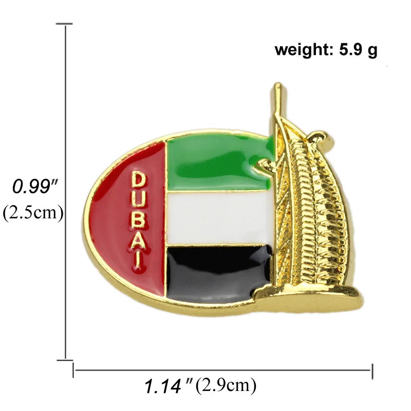 National Flags Enamel Pins Brooch Set – France, Spain, USA, UK, Italy, Canada, Dubai & More Gifts
